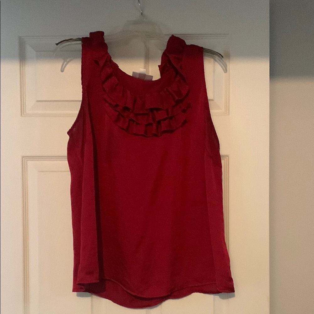 Dress Barn Red Ruffle Tank Top